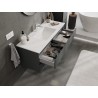 Mexen Orio bathroom cabinet 120 cm with Otis washbasin, 2 drawers, matte graphite/white matte - 91A10-12047-2-BFF66-W18M01