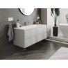Mexen Orio bathroom cabinet 120 cm with Vela washbasin, 2 drawers, grey matt/white matt - 91A10-12047-2-BFF62-W23M01