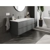 Mexen Orio bathroom cabinet 120 cm with Vela washbasin, 2 drawers, matt graphite/matt white - 91A10-12047-2-BFF66-W23M01