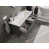 Mexen Orio bathroom cabinet 120 cm with Vela washbasin, 2 drawers, matt graphite/matt white - 91A10-12047-2-BFF66-W23M01