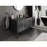 Mexen Orio bathroom cabinet 120 cm with Vela washbasin, 2 drawers, black matte - 91A10-12047-2-BFF71-W23M71