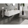 Mexen Orio bathroom cabinet 140 cm with Otis sink, 1 drawer, white gloss - 91A10-14023-1-BF00-W18M00