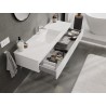 Mexen Orio bathroom cabinet 140 cm with Otis sink, 1 drawer, white gloss - 91A10-14023-1-BF00-W18M00
