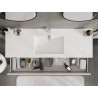 Mexen Orio bathroom cabinet 140 cm with Otis sink, 1 drawer, white gloss - 91A10-14023-1-BF00-W18M00