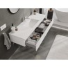 Mexen Orio bathroom cabinet 140 cm with Otis washbasin, 1 drawer, white matte - 91A10-14023-1-BF01-W18M01