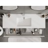 Mexen Orio bathroom cabinet 140 cm with Otis washbasin, 1 drawer, white matte - 91A10-14023-1-BF01-W18M01