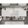 Mexen Orio 140 cm Bathroom Cabinet with Otis Sink, 1 Drawer, Grey Matte/White Matte - 91A10-14023-1-BF62-W18M01