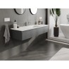 Mexen Orio bathroom cabinet 140 cm with Otis washbasin, 1 drawer, graphite matte/white matte - 91A10-14023-1-BF66-W18M01