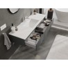 Mexen Orio bathroom cabinet 140 cm with Otis washbasin, 1 drawer, graphite matte/white matte - 91A10-14023-1-BF66-W18M01