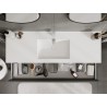 Mexen Orio bathroom cabinet 140 cm with Otis washbasin, 1 drawer, graphite matte/white matte - 91A10-14023-1-BF66-W18M01