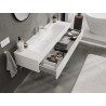 Mexen Orio 140 cm Bathroom Cabinet with Vela Sink, 1 Drawer, White Gloss - 91A10-14023-1-BF00-W23M00
