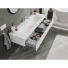 Mexen Orio bathroom cabinet 140 cm with Vela sink, 1 drawer, white matt - 91A10-14023-1-BF01-W23M01