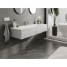Mexen Orio bathroom cabinet 140 cm with Vela washbasin, 1 drawer, grey matte/white matte - 91A10-14023-1-BF62-W23M01