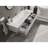 Mexen Orio bathroom cabinet 140 cm with Vela washbasin, 1 drawer, grey matte/white matte - 91A10-14023-1-BF62-W23M01