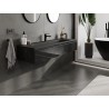 Mexen Orio bathroom cabinet 140 cm with Vela sink, 1 drawer, black gloss/black matte - 91A10-14023-1-BF70-W23M71
