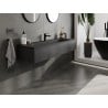 Mexen Orio Bathroom Cabinet 140 cm with Vela Sink, 1 Drawer, Black Matte - 91A10-14023-1-BF71-W23M71