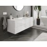 Mexen Orio bathroom cabinet 140 cm with Otis washbasin, 2 drawers, white gloss - 91A10-14047-2-BFF00-W18M00