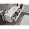 Mexen Orio bathroom cabinet 140 cm with Otis washbasin, 2 drawers, white gloss - 91A10-14047-2-BFF00-W18M00