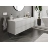 Mexen Orio 140 cm bathroom cabinet with Otis sink, 2 drawers, grey matte/white matte - 91A10-14047-2-BFF62-W18M01