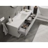 Mexen Orio 140 cm bathroom cabinet with Otis sink, 2 drawers, grey matte/white matte - 91A10-14047-2-BFF62-W18M01