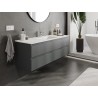 Mexen Orio bathroom cabinet 140 cm with Otis sink, 2 drawers, matte graphite/white matte - 91A10-14047-2-BFF66-W18M01