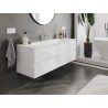 Mexen Orio bathroom cabinet 140 cm with Vela washbasin, 2 drawers, white gloss - 91A10-14047-2-BFF00-W23M00