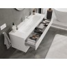 Mexen Orio bathroom cabinet 140 cm with Vela washbasin, 2 drawers, white gloss - 91A10-14047-2-BFF00-W23M00