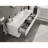 Mexen Orio 140 cm bathroom cabinet with Vela sink, 2 drawers, white matte - 91A10-14047-2-BFF01-W23M01