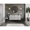 Mexen Orio bathroom cabinet 140 cm with Vela sink, 2 drawers, grey matte/white matte - 91A10-14047-2-BFF62-W23M01