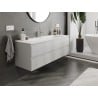 Mexen Orio bathroom cabinet 140 cm with Vela sink, 2 drawers, grey matte/white matte - 91A10-14047-2-BFF62-W23M01