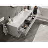 Mexen Orio bathroom cabinet 140 cm with Vela sink, 2 drawers, grey matte/white matte - 91A10-14047-2-BFF62-W23M01
