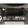 Mexen Orio 140 cm bathroom cabinet with sink Vela, 2 drawers, black gloss/black matte - 91A10-14047-2-BFF70-W23M71