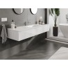 Mexen Orio bathroom cabinet 160 cm with Otis sink, 1 drawer, white gloss - 91A10-16023-1-BF00-W18M00