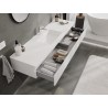 Mexen Orio bathroom cabinet 160 cm with Otis sink, 1 drawer, white gloss - 91A10-16023-1-BF00-W18M00
