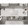 Mexen Orio bathroom cabinet 160 cm with Otis sink, 1 drawer, white gloss - 91A10-16023-1-BF00-W18M00