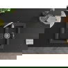 Mexen Carlos 1.5-compartment granite sink 582 x 475 mm, spotted black, siphon Chrome - 6518581500-76