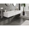 Mexen Orio bathroom cabinet 160 cm with Otis sink, 1 drawer, white matte - 91A10-16023-1-BF01-W18M01