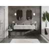 Mexen Orio bathroom cabinet 160 cm with Otis sink, 1 drawer, grey matt/white matt - 91A10-16023-1-BF62-W18M01