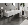 Mexen Orio bathroom cabinet 160 cm with Otis sink, 1 drawer, grey matt/white matt - 91A10-16023-1-BF62-W18M01
