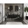 Mexen Orio 160 cm Bathroom Cabinet with Sink Otis, 1 Drawer, Black Gloss/Black Matte - 91A10-16023-1-BF70-W18M71