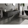 Mexen Orio bathroom cabinet 160 cm with Otis sink, 1 drawer, black matte - 91A10-16023-1-BF71-W18M71