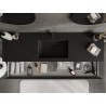 Mexen Orio bathroom cabinet 160 cm with Otis sink, 1 drawer, black matte - 91A10-16023-1-BF71-W18M71