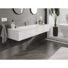 Mexen Orio bathroom cabinet 160 cm with Vela washbasin, 1 drawer, white gloss - 91A10-16023-1-BF00-W23M00