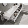 Mexen Orio bathroom cabinet 160 cm with Vela washbasin, 1 drawer, white gloss - 91A10-16023-1-BF00-W23M00