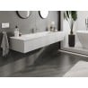 Mexen Orio bathroom cabinet 160 cm with Vela washbasin, 1 drawer, grey matte/white matte - 91A10-16023-1-BF62-W23M01