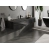 Mexen Orio 160 cm Bathroom Cabinet with Sink Vela, 1 Drawer, Black Gloss/Black Matte - 91A10-16023-1-BF70-W23M71