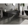 Mexen Orio bathroom cabinet 160 cm with Vela sink, 1 drawer, black gloss/black matte - 91A10-16023-1-BF70-W23M71