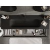 Mexen Orio 160 cm Bathroom Cabinet with Sink Vela, 1 Drawer, Black Gloss/Black Matte - 91A10-16023-1-BF70-W23M71