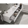 Mexen Orio bathroom cabinet 160 cm with Otis sink, 2 drawers, white gloss - 91A10-16047-2-BFF00-W18M00