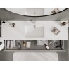 Mexen Orio bathroom cabinet 160 cm with sink Otis, 2 drawers, white mat - 91A10-16047-2-BFF01-W18M01